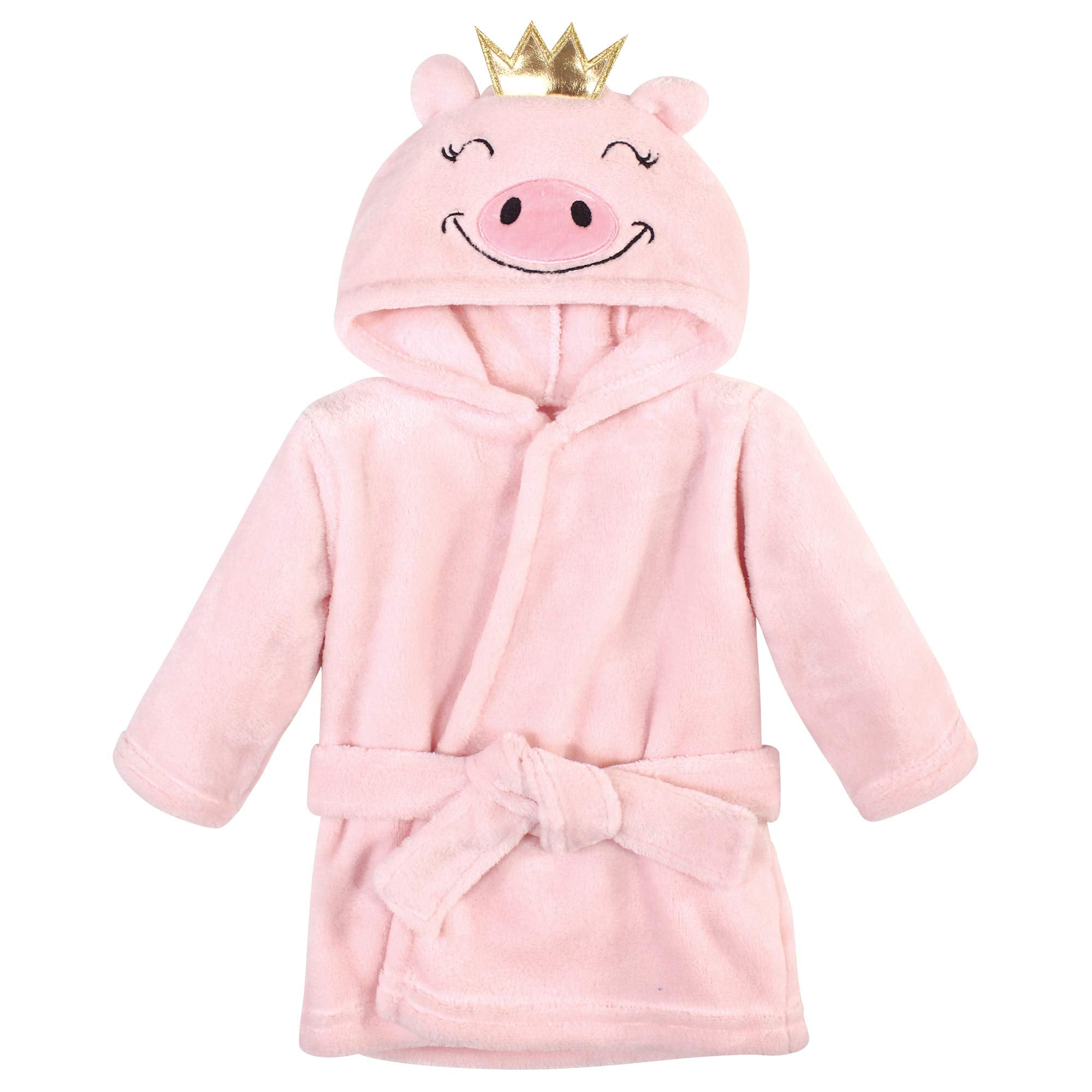 Hudson Baby Unisex Baby Plush Animal Face Bathrobe, Pig, 0-9 Months ...
