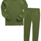 Vaenait Baby Kids Long Sleeve Sleepwear Pajamas 2Pcs Set Modal Olive M