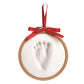 Pearhead Baby Prints Hoop Christmas Ornament, Newborn Handprint Or Footprint Holiday Keepsake Kit, Easy No-Bake Diy Clay Impress