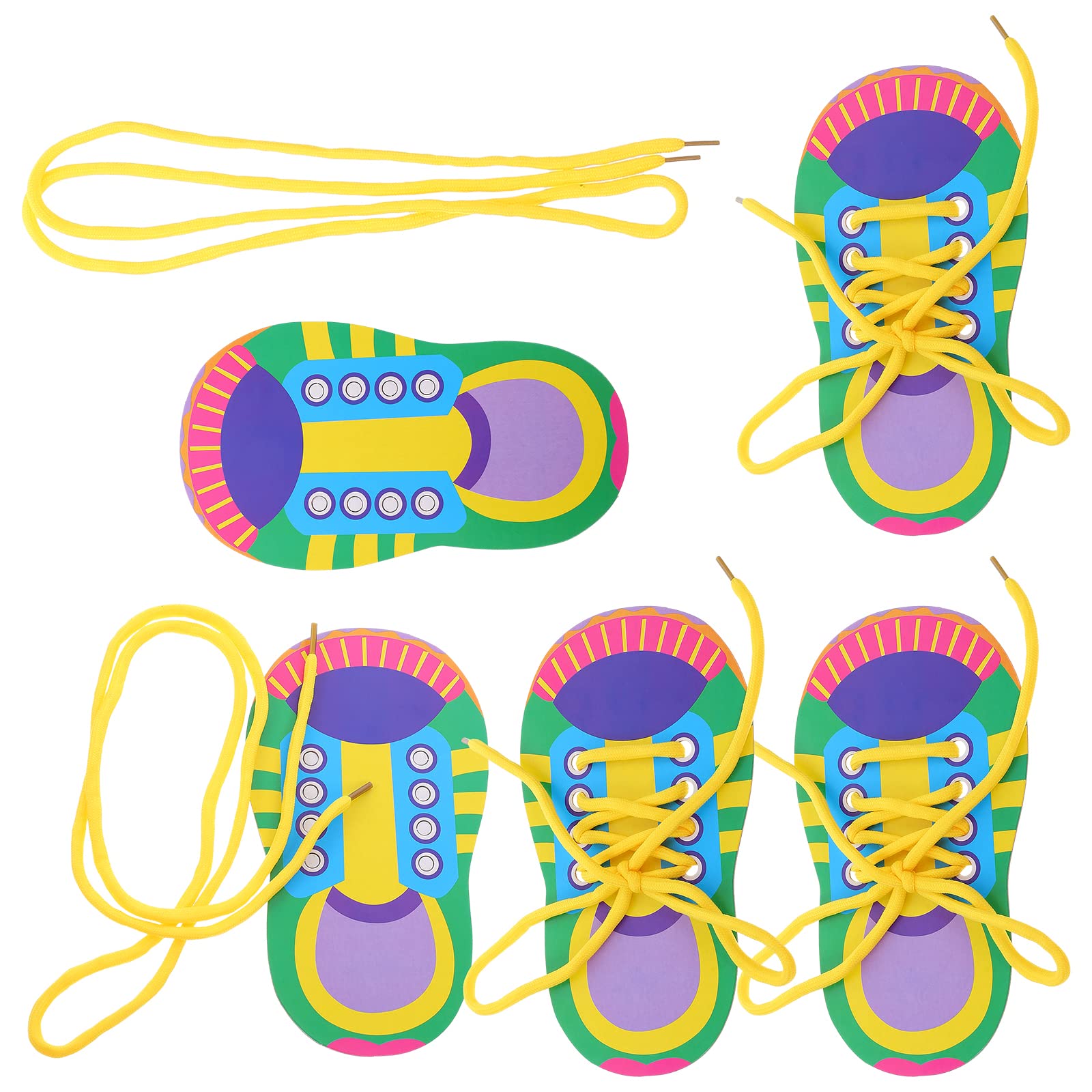 NUOBESTY Shoelace Threading Teaching Toys Learn to Tie Shoelaces Toy Kids Toddlers Fine Motor Skills Toy Early Educational Toys,