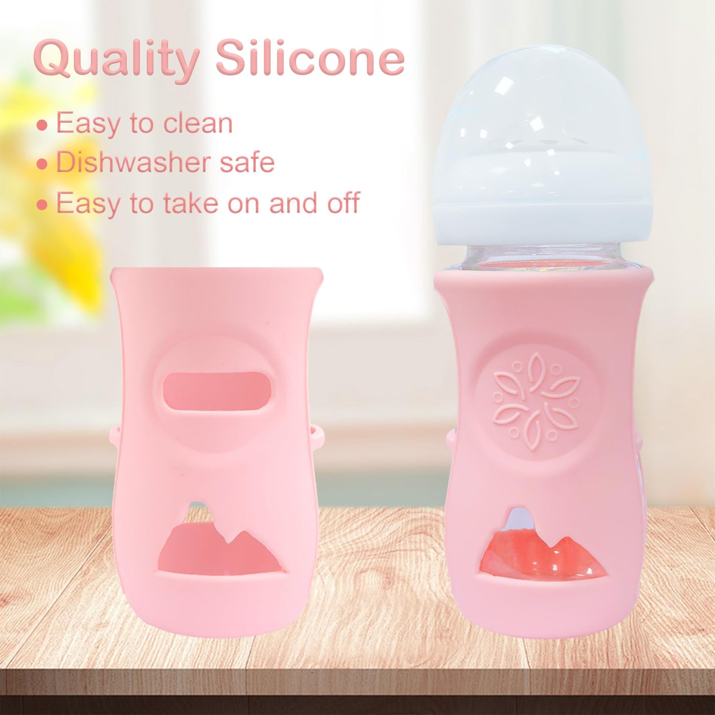 3 Pack Glass Baby Bottle Sleeve For Philips Avent Glass Bottles, Anti Breakage Bottle Holder For Baby For Philips Avent Glass Bo