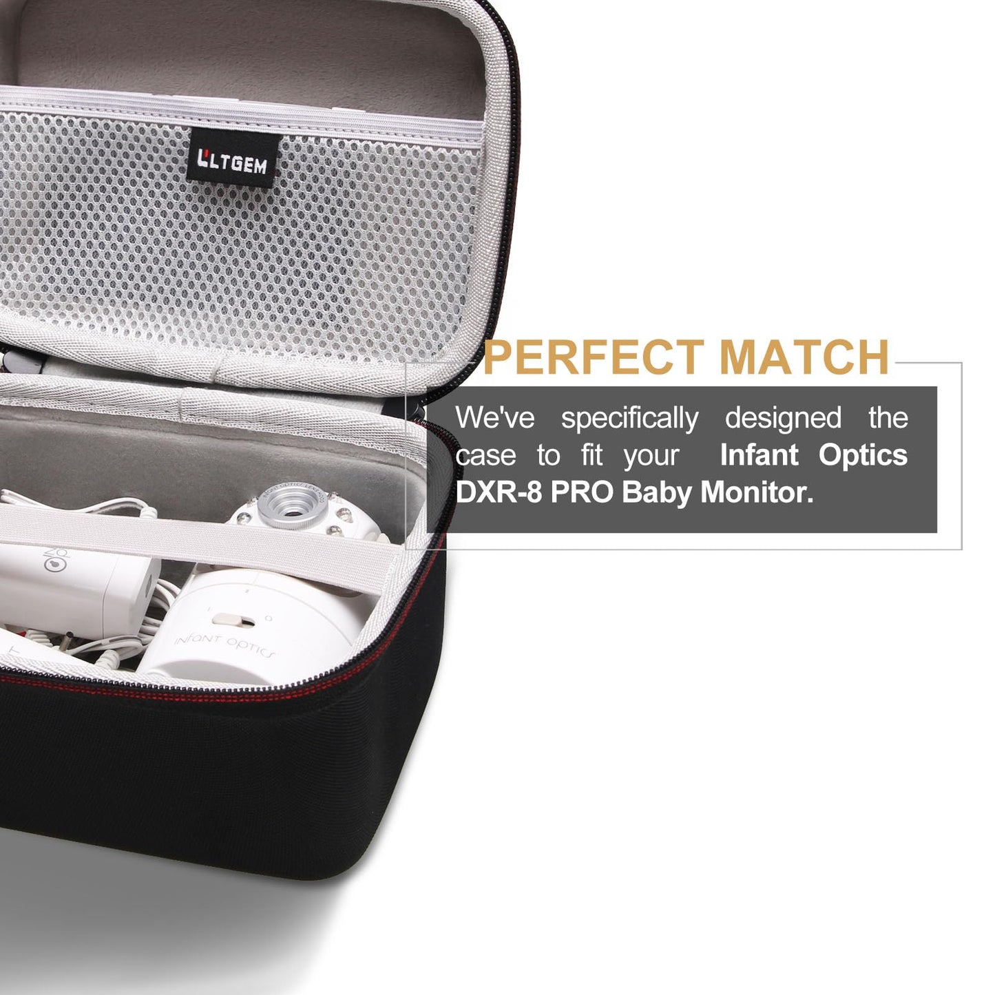 Baby Monitor Travel Case For Infant Optics Dxr-8 Pro/Hellobaby/Vtech/Vava/Anmeate/Eufy Security Baby Monitor - Hard Protective C