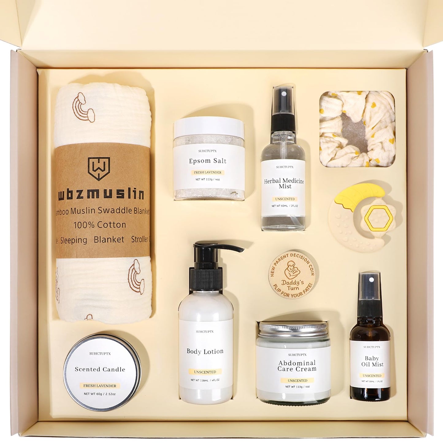 New Mom Gifts, 11 Luxury New Mom Care Package After Baby, Pregnancy Gifts For Expecting Mom To Be, Postpartum Gifts Basket With