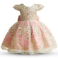 Nnjxd Baby Girl Dress Flower Embroidery Princesstutu Pageant Party Gown 2006 Pink Size(80) 6-12 Months