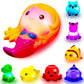 Bath Toys for Toddlers Baby 8 Pack Light Up Toys - Bathtub Toy Flashing Colourful LED Light Shower Bathtime for Kids Infants Sha