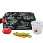 Packit Freezable Snack Box, Charcoal Camo, Built With Ecofreeze Technology, Collapsible, Reusable, Zip Closure With Buckle Handl