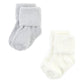 Hudson Baby Unisex Baby Cotton Rich Newborn And Terry Socks, Gray Taupe Stripe, 0-6 Months