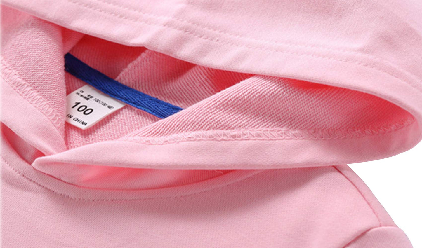 Ding-Dong Baby Toddler Kid Boy Girl Solid Casual Pocket Hoodie Sweatershirt Pullover(White,2T)