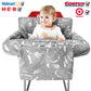 2-In-1 Shopping Cart And High Chair Cover For Baby, Padded Cover, Fold'N Roll Style, Portable With Carry Bag (Gray Seaworld)