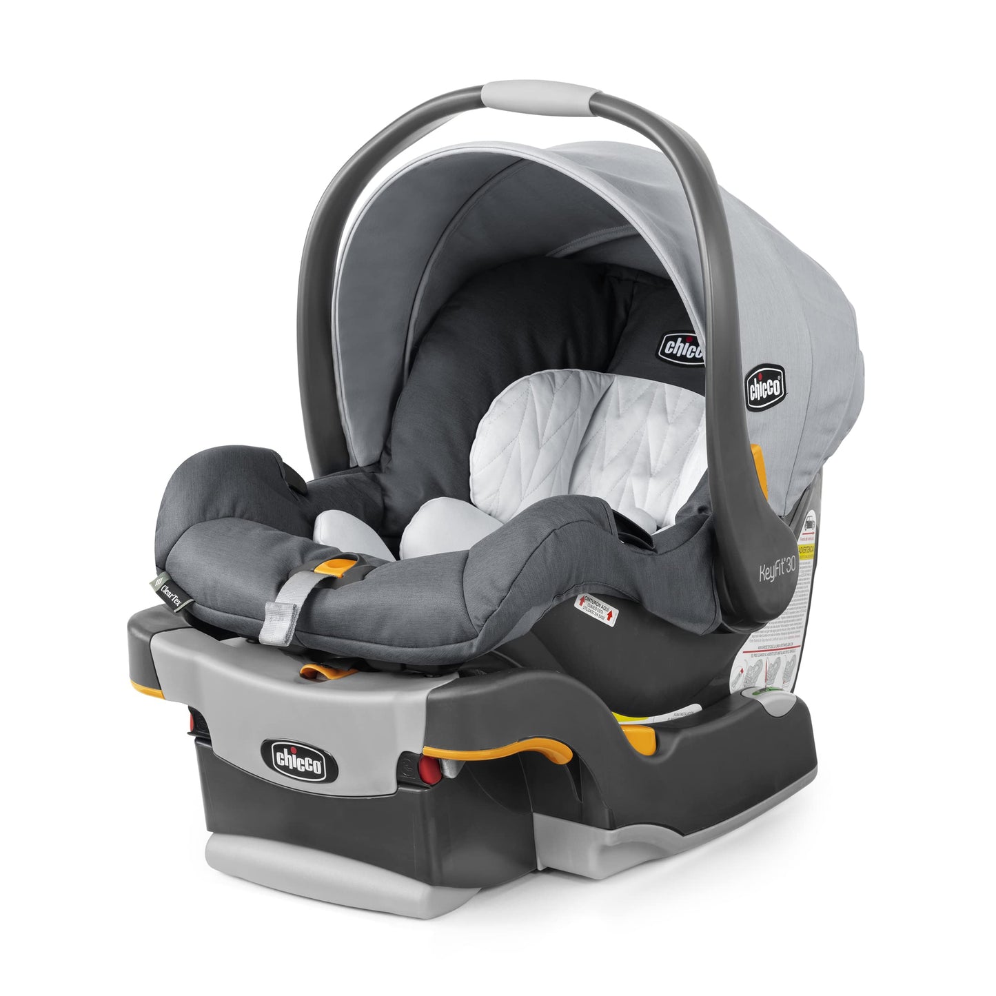Chicco Keyfit 30 Cleartex Infant Car Seat And Base, Rear-Facing Seat For Infants 4-30 Lbs, Includes Head And Body Support, Compa