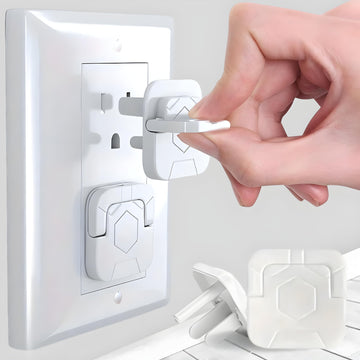 30 Pack Outlet Covers Baby Proofing With Pull Handle- Plug Covers Baby Proofing- White Baby Proof Outlet Covers 3 Prong Child Pr