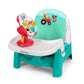 Baby Einstein Farm Explorers Snack & Steer 2 in 1 Compact Booster Feeding Seat, with Musical Steering Wheel Toy, Ages 6-36 Month
