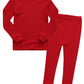 Vaenait Baby Infant Toddler Kids Girls Boys Modal Sleepwear Pajamas 2Pcs Set Rib Knit Red Xs