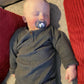 Eghunooy Baby Boy Girl Solid Color One Piece Romper Jumpsuit Outfits Clothes (Newborn) Dark Gray