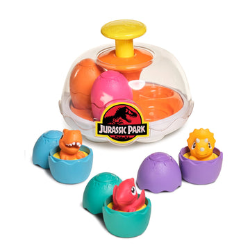Toomies Jurassic World Spin & Hatch Dino Eggs - Dinosaur Toys for Developmental Play - 12m+