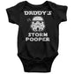 Texas Tees Funny Baby Boy Outfit, Storm Pooper Shirt, Christmas Gift Parody, Black 6-12 Mo