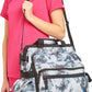 Nurse Mates Ultimate Nursing Bag | Multiple Compartments | Interior Laptop Compartment | Durable Zippers | Black & White Tie Dye
