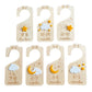 FABLOFT 7Pcs Baby Closet Dividers Wooden Toddler Kids Clothes Divider for Home Gifts Yellow White