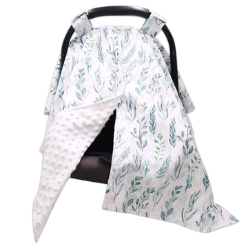 Dilimi Car Seat Covers For Babies, Peekaboo Opening Infant Car Seat Canopy For Baby Boys Girls, 2 In 1 Mom Nursing Breastfeeding
