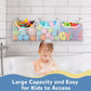 DOCMON Bath Toy Storage, Large Capacity 3 Compartments Bathtub Toy Storage, Opening Bath Tub Toy Holder Organizer, Mesh Shower C
