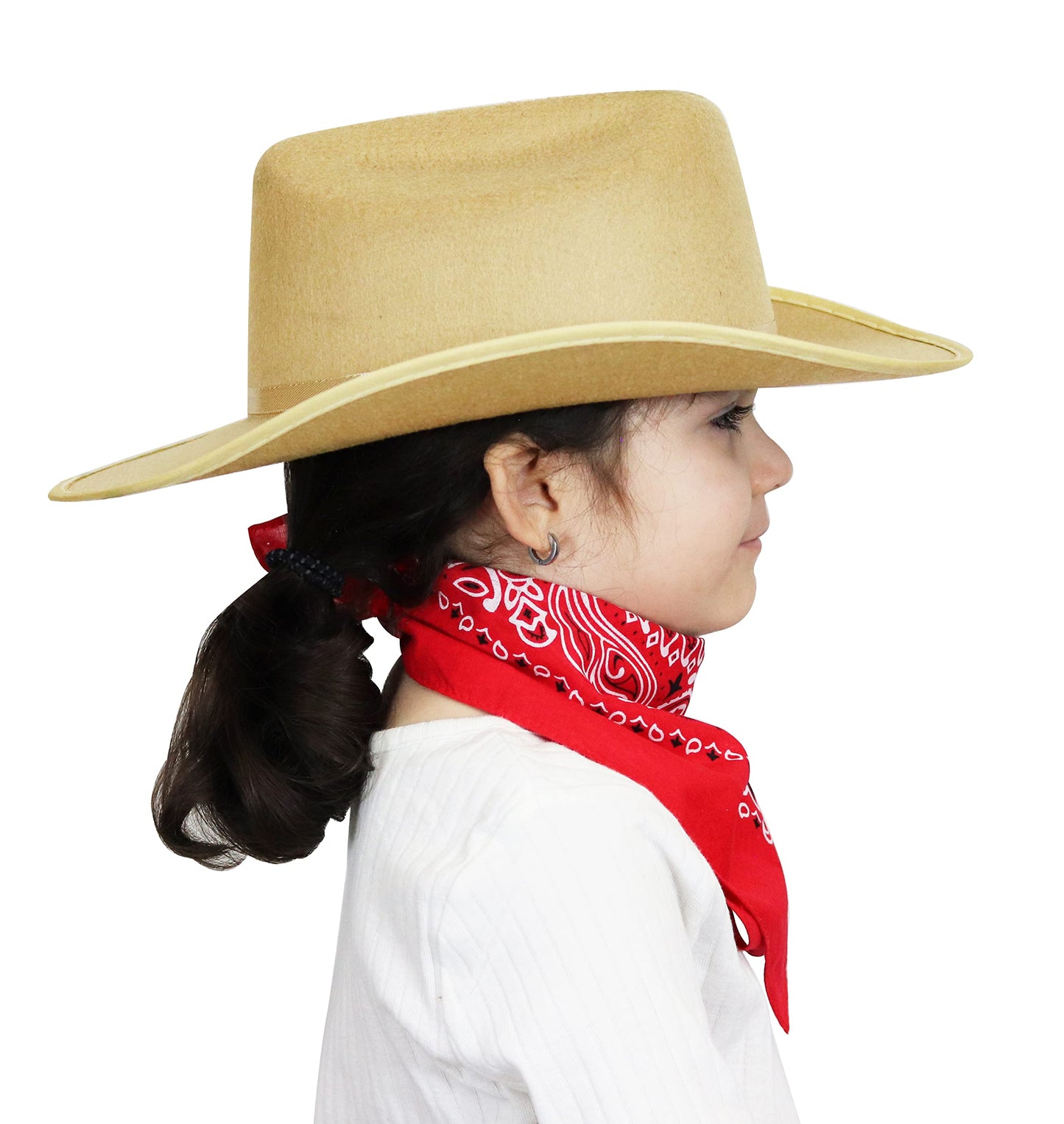 Aeromax Jr. Cowboy Hat With Bandanna, Tan One Size