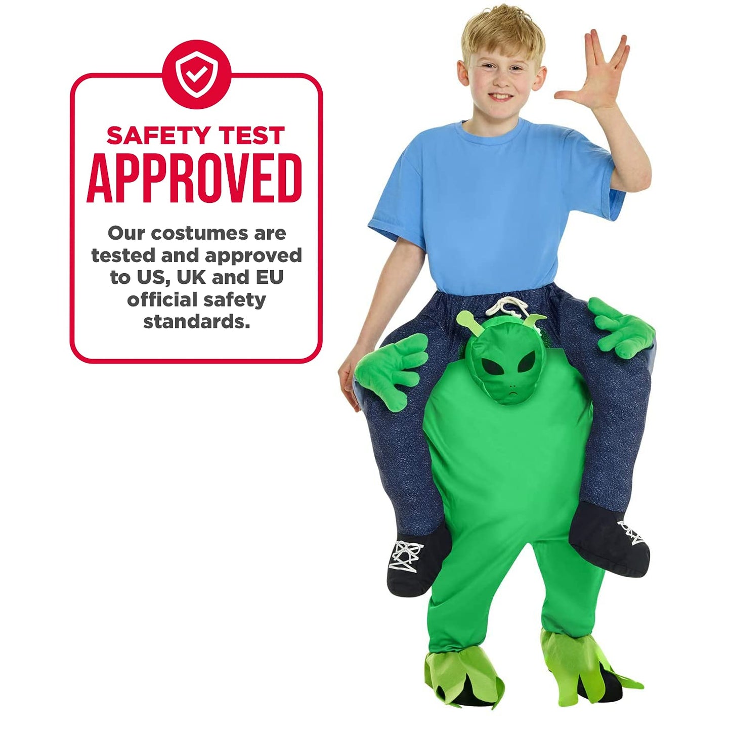 Morph Morphsuits Alien Piggyback Kids Costume, One Size (Mckpbal)