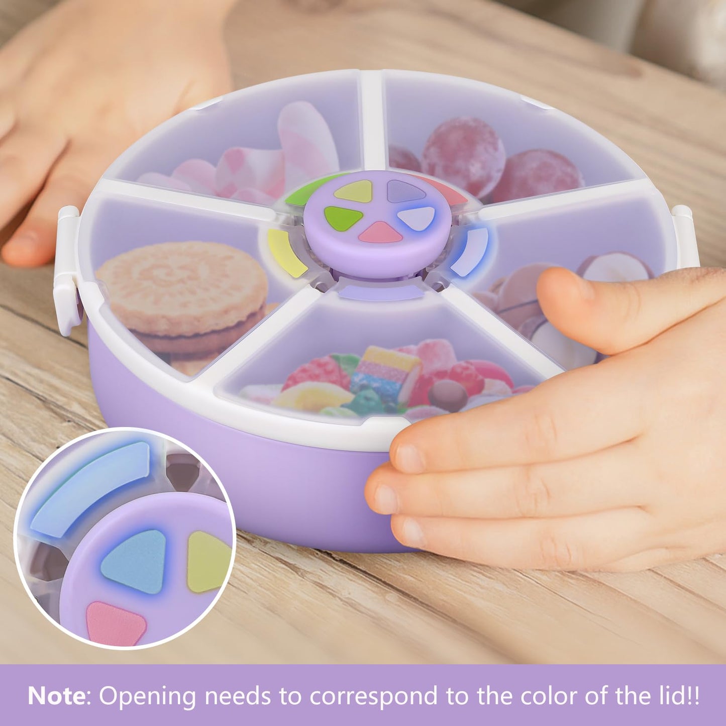 Aimsnk 2 Pack Kids Original Snack Spinner Bundle - Reusable Snack Container With 5 Compartment Dispenser And Lid | Bpa And Pvc F