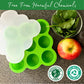 Silicone Baby Food Storage Container And Freezer Tray - Food-Grade Silicone Mold With Clip-On Lid - 9 X 2.5 Oz Easy Out Portions