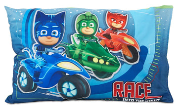 Pj Masks Time To Save The Day 4 Piece Toddler Bedding Set - Includes Comforter, Sheet Set - Fitted And Top + Reversible Pillow F
