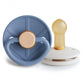 Frigg Little Viking Natural Rubber Baby Pacifier 2-Pack | Made In Denmark | Bpa-Free (Ocean View/Cream, 6-18 Months)