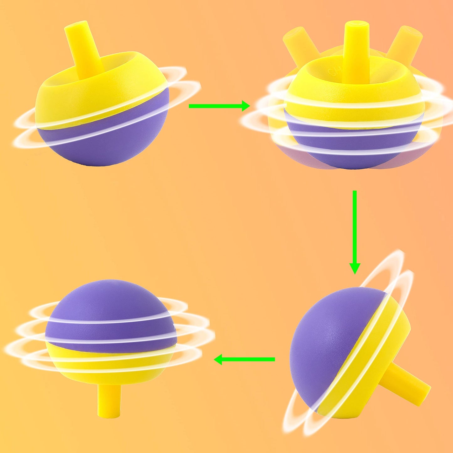 Tippy Tops Spinning Toys For Kids - 50Pcs Easter Egg Fillers And Party Favors - Flip Upside Down Plastic Tops Bulk Gifts