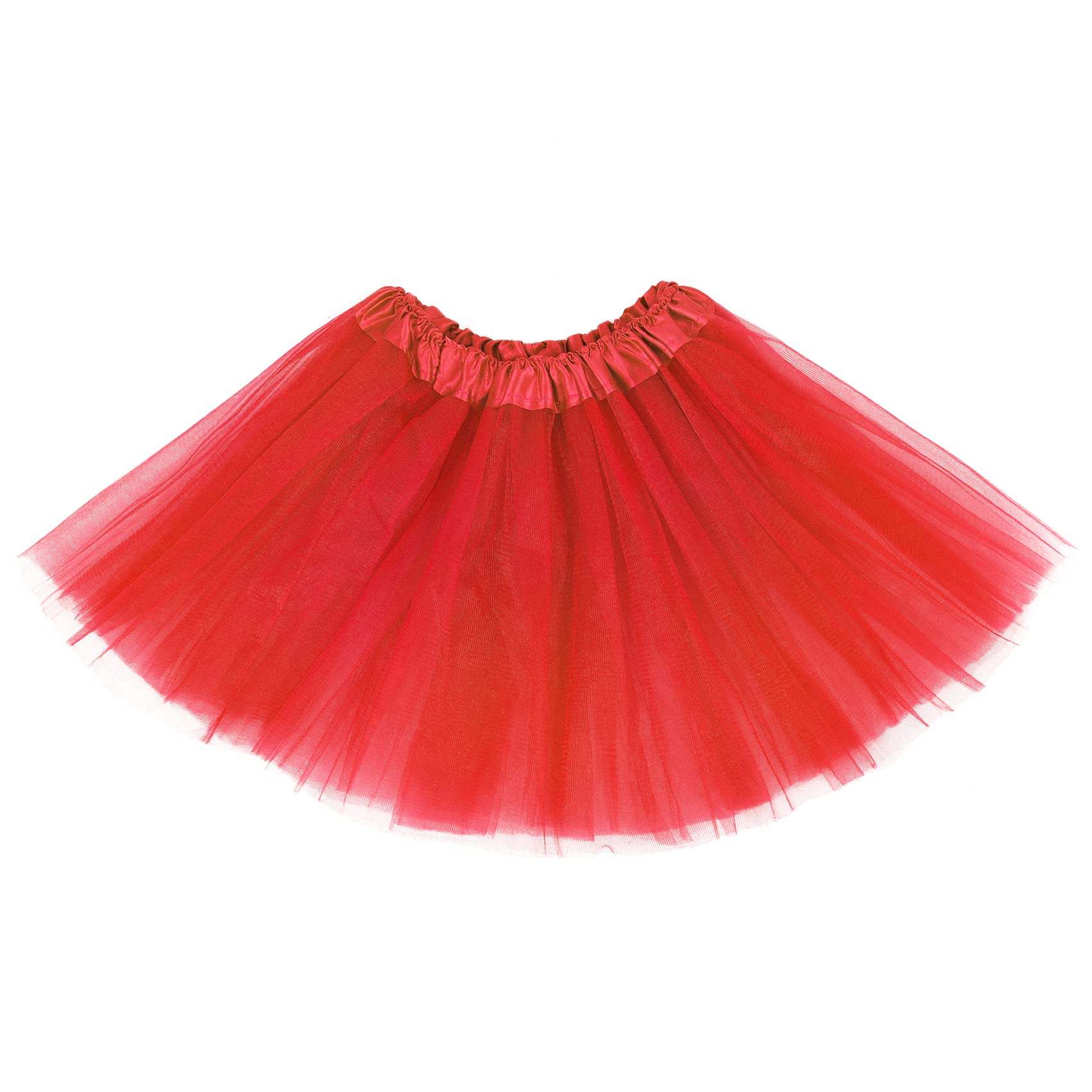 Zando Red Fluffy Tulle Tutu Skirt Girls Red Skirt Kids Tutu Dresses For Toddler WBBAPB0BTHNWHPC