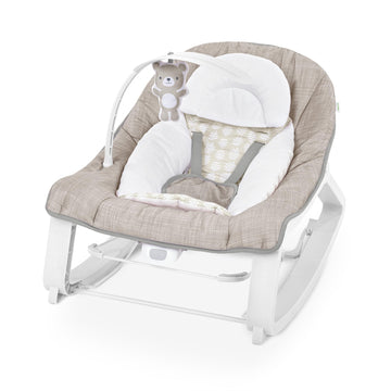 Ingenuity Keep Cozy 3-in-1 Grow with Me Vibrating Baby Bouncer Seat & Infant to Toddler Rocker, 0-30 Months Up to 40 lbs (Linden