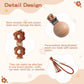 Symbolife Pacifier Clip For Boys Baby Girls Floral Daisy Macrame Paci Clip Boho Wooden Clips Handmade Braided Cotton Binky Clips