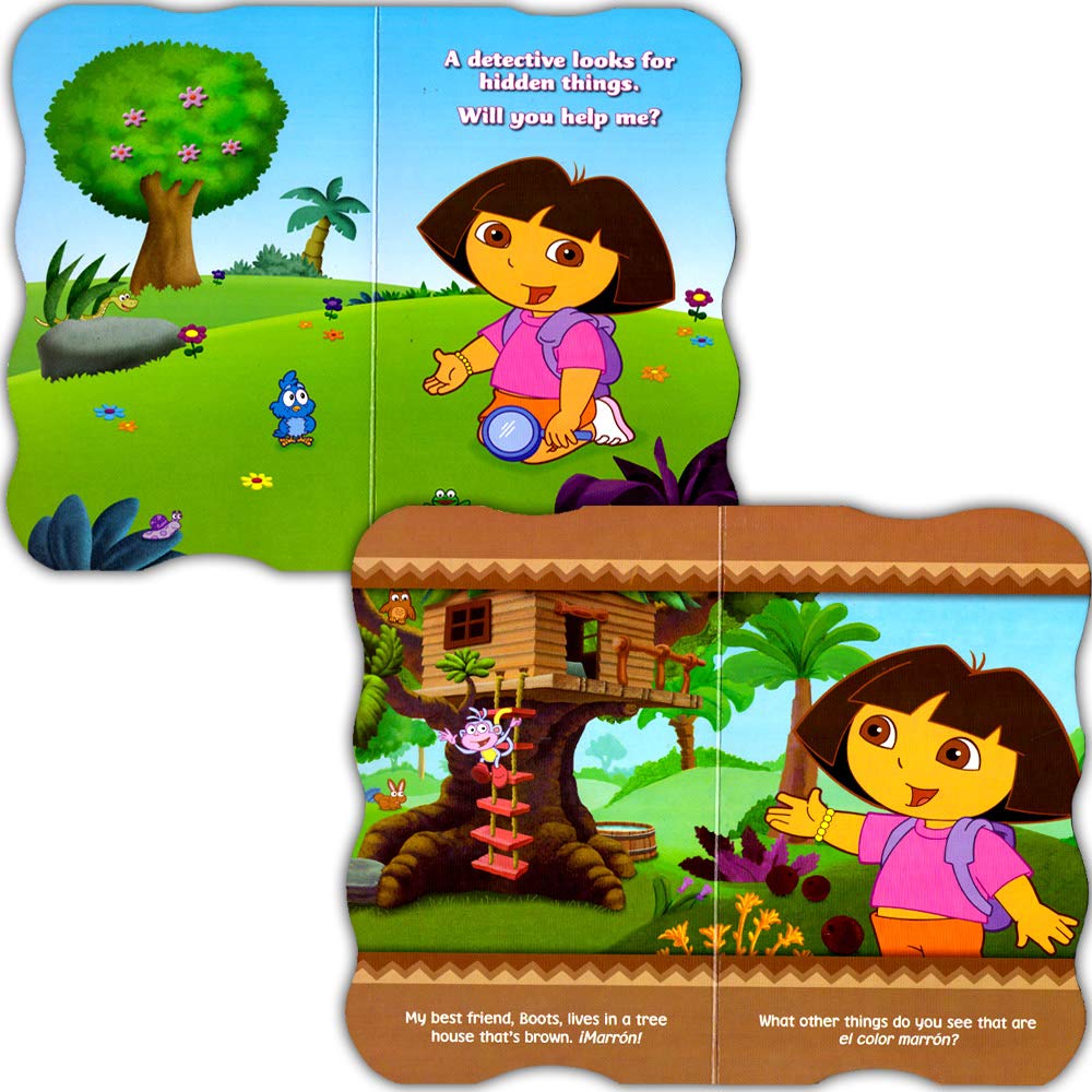 Nickelodeon Dora The Explorer Board Books for Kids Toddlers ~ Bundle of 4 Dora Board Books with 300 Bonus Dora The Explorer Stic