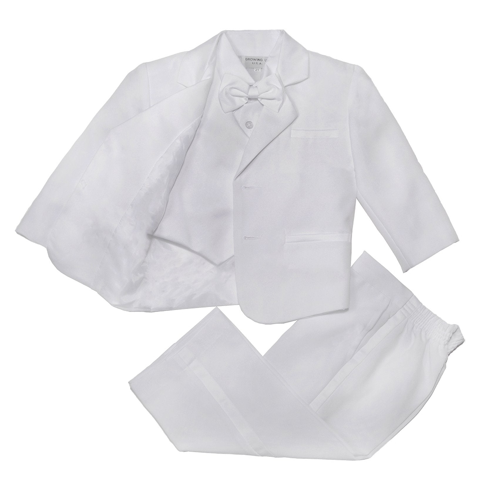 Nancy August Modern Baby Boy Formal Tuxedo With Vest S-Xl-White-S