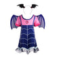 Dressy Daisy Little Girls Dress Up Boo-Tiful Halloween Costume Fancy Party Vampire Outfit Set With Headband Wings Size 5-6, C