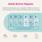 Mam Bottle Nipples Mixed Flow Pack - Fast Flow Nipple Level 3 And Extra Fast Flow Nipple Level 4, For Newborns And Older, Skinso