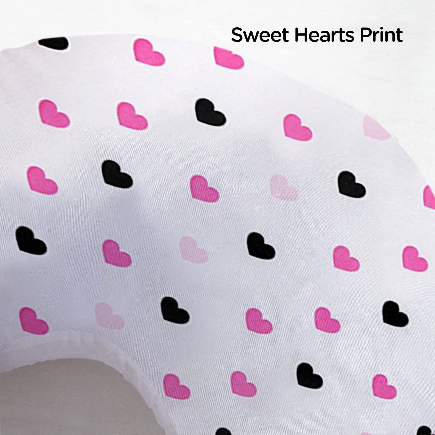 Nursing Pillow, Breast Feeding Pillows For Mom, Rose Red Hearts Soft Cover With Breathable Filling, Feeding Support Pillow For 0