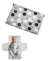 Cute Snail Portable Diaper Changing Mat,Waterproof Foldable Travel Changing Pad,On-The-Go Wipeable Reusable Changing Pad - Water