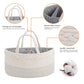 Luxury Little Diaper Caddy Organizer, Large Cotton Rope Nursery Baby Basket, Changing Table Organizer For Baby Diaper Storage, P