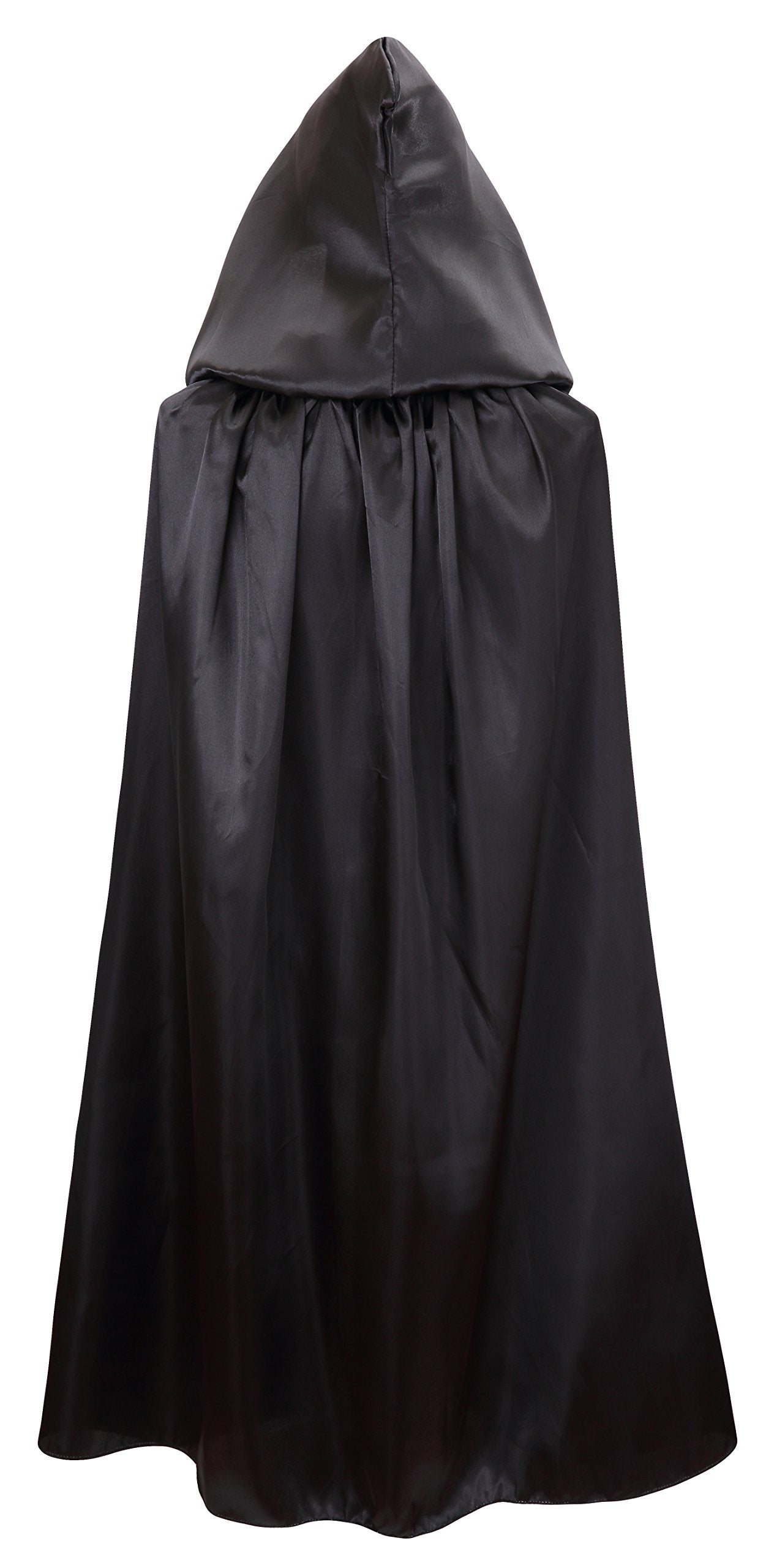 Vglook Kids Halloween Costumes Christmas Cloak With Hood 5-7 Years Black