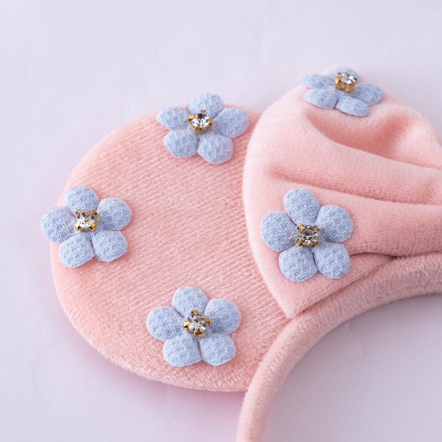 Karett Mouse Ears Bow Headbands, Sparkle Minnie Ears Headband Glitter Hair Band For Party Princess Decoration Cosplay Costume