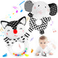 FPVERA Baby Rattles 0-6 Months: Soft Rattles for Babies 0-6 Months Newborn Sensory Toys, High Contrast Black and White Baby Toys