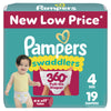 Pampers Diapers - Swaddlers 360 - Size 4, 19 Count, up to 100% Leakproof Comfy Dry Fit, Designed for Easy Changes, Pull On Baby 