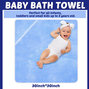 Reginary 4 Pack Baby Hooded Towels Coral Fleece Baby Bath Towels 30 X 30 Inch Soft Absorbent Hooded Bath Blanket For Newborn Tod