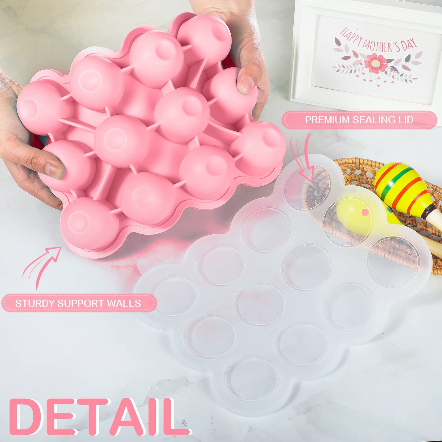 3 Pcs Baby Food Storage Container 12 Cup Silicone Baby Food Freezer Tray With Lid Stackable Reusable Silicone Baby Food Freezer