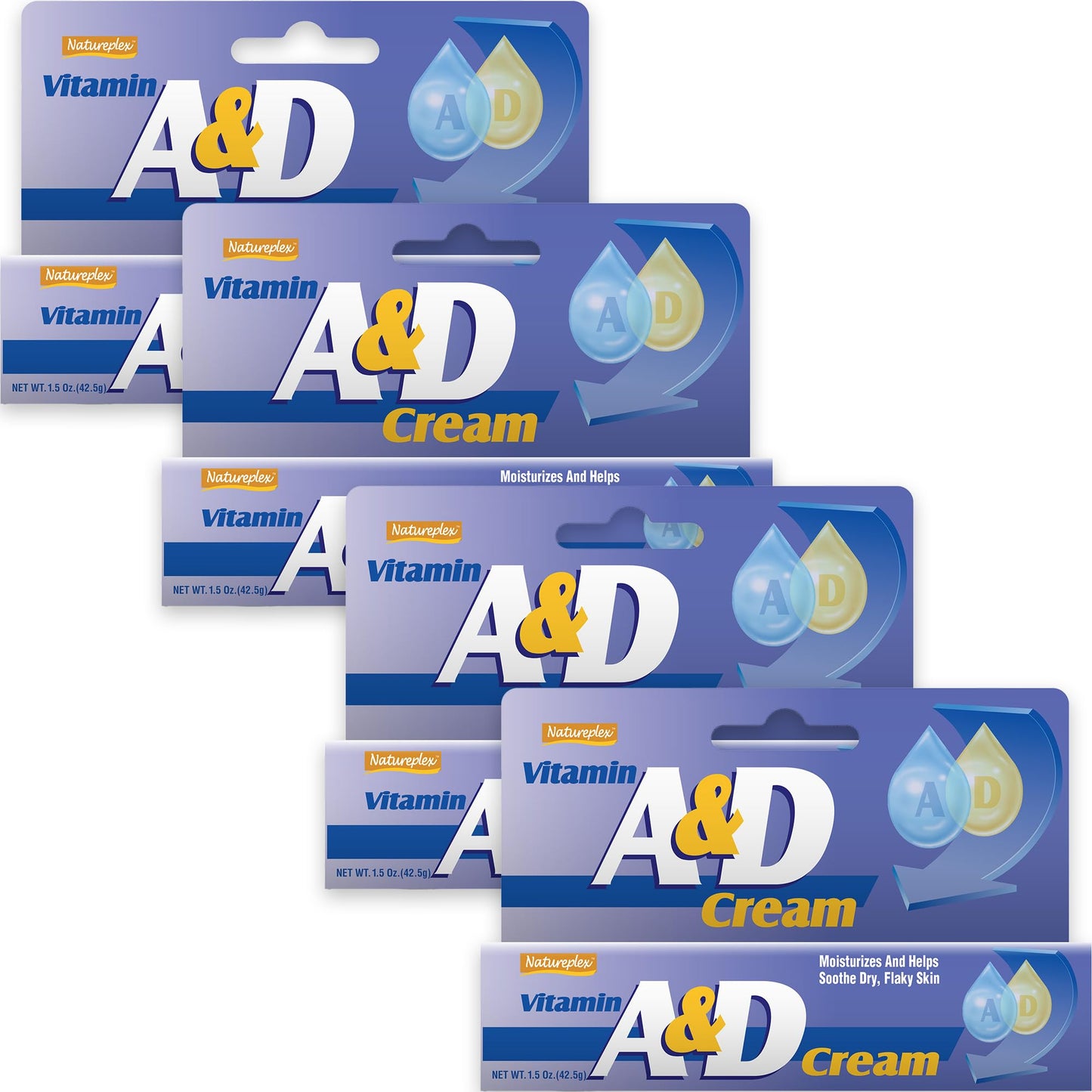 Natureplex A&D Cream 1.5 Oz (4 Pack) - For Diaper Rash And Skin Irritation - Made In Usa