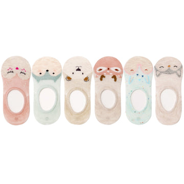 Vwu 6 Pack Baby No Show Socks Toddler Low Cut Cotton Socks Animal 0-5T (3-12 Months, 6 Pack Animal)
