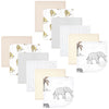 Hudson Baby Unisex Baby Flannel Cotton Washcloths 12-Pack, Neutral Safari World, One Size